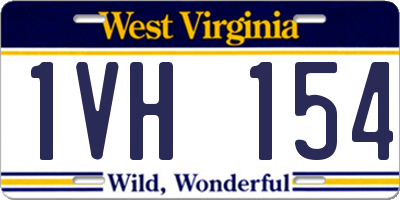 WV license plate 1VH154