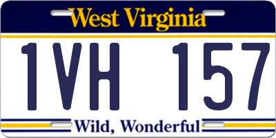 WV license plate 1VH157