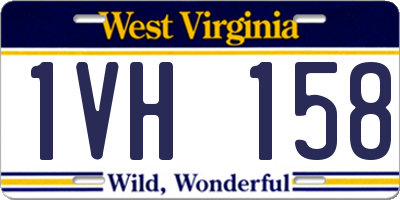 WV license plate 1VH158