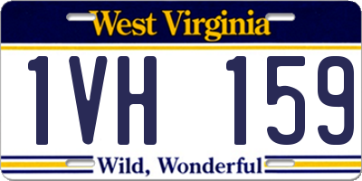 WV license plate 1VH159