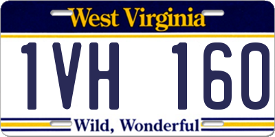 WV license plate 1VH160