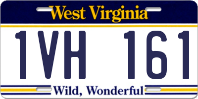 WV license plate 1VH161