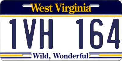 WV license plate 1VH164