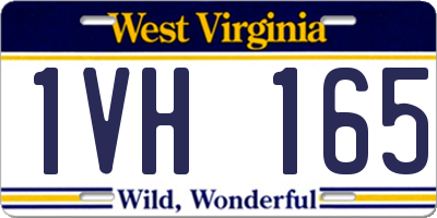 WV license plate 1VH165