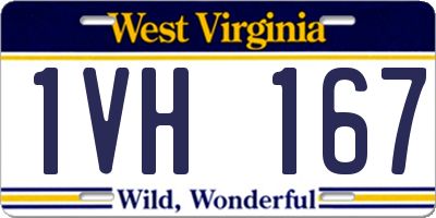 WV license plate 1VH167
