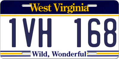 WV license plate 1VH168