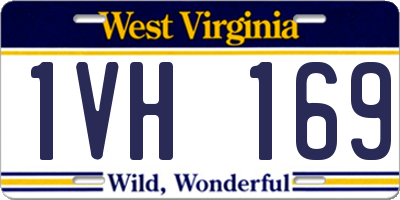 WV license plate 1VH169