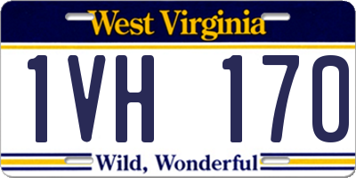 WV license plate 1VH170
