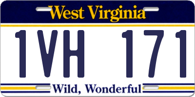 WV license plate 1VH171