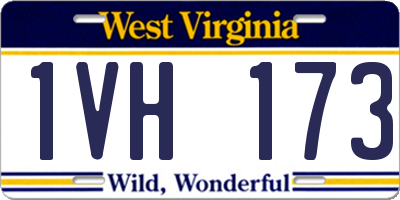 WV license plate 1VH173