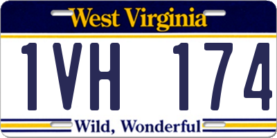WV license plate 1VH174