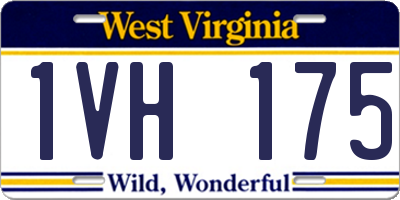 WV license plate 1VH175