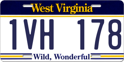 WV license plate 1VH178