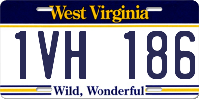 WV license plate 1VH186