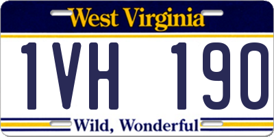 WV license plate 1VH190