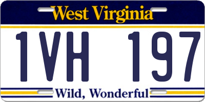 WV license plate 1VH197