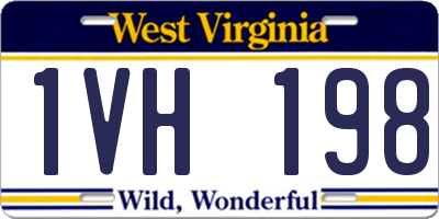 WV license plate 1VH198