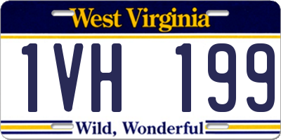 WV license plate 1VH199