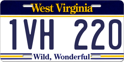 WV license plate 1VH220
