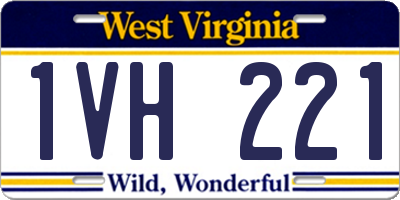 WV license plate 1VH221