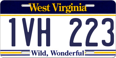 WV license plate 1VH223