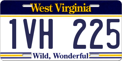 WV license plate 1VH225