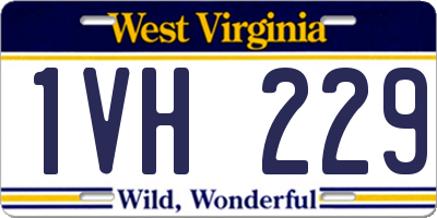 WV license plate 1VH229