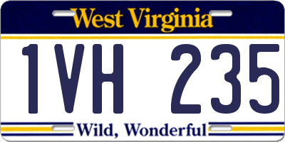 WV license plate 1VH235
