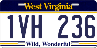 WV license plate 1VH236