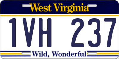 WV license plate 1VH237