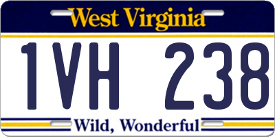 WV license plate 1VH238