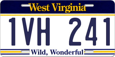 WV license plate 1VH241