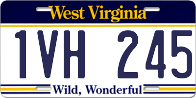 WV license plate 1VH245