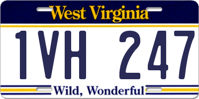 WV license plate 1VH247