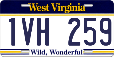 WV license plate 1VH259