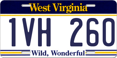 WV license plate 1VH260