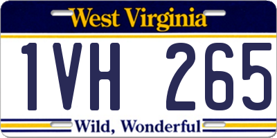 WV license plate 1VH265