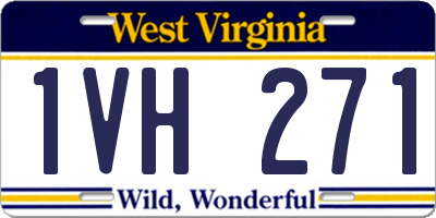 WV license plate 1VH271