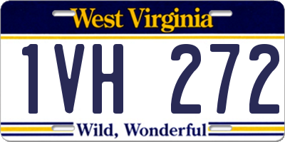WV license plate 1VH272