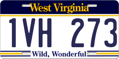 WV license plate 1VH273