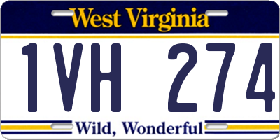 WV license plate 1VH274