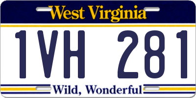 WV license plate 1VH281