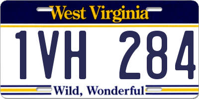 WV license plate 1VH284