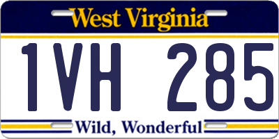 WV license plate 1VH285