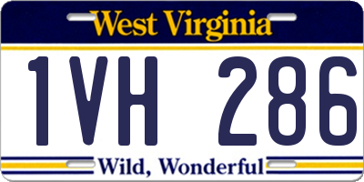 WV license plate 1VH286