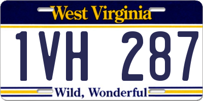 WV license plate 1VH287