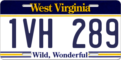 WV license plate 1VH289