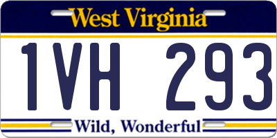 WV license plate 1VH293