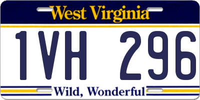 WV license plate 1VH296