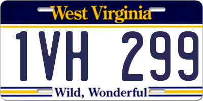 WV license plate 1VH299